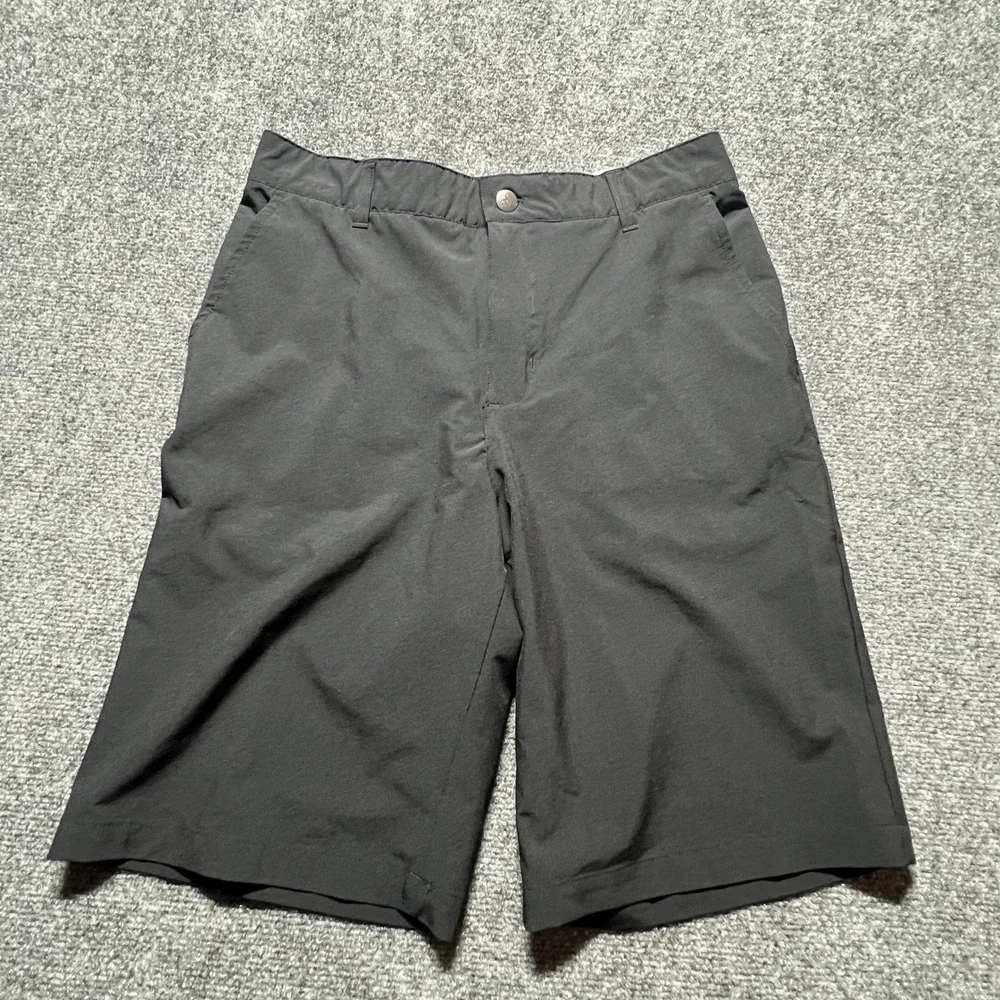 Adidas Golf Shorts Mens 30 Black Performance Stretch Flat Front Athletic Casual